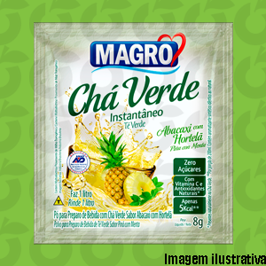 Chá Verde Abacaxi com Hortelã 8 Gramas Magro Só Paga o Frete