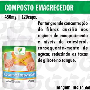 Composto Emagrecedor 120 Cápsulas 500mg Só Ervas