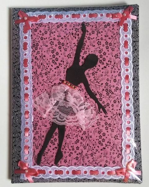 Caderno Bailarina Rosa.