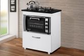 Balcao Salvia para CookTop 5 Bocas Branco Kaiki