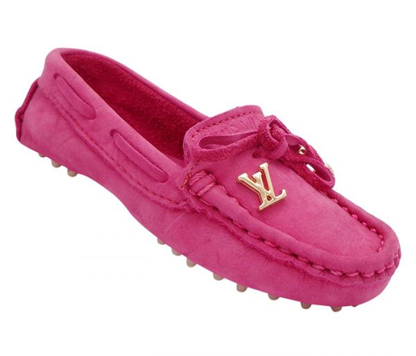 Mocassim Infantil Louis Vuitton Couro Pink
