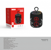 Caixa de Som TWS 8W Resistente a água IPX6 Luz RGB Tomate MTS-6014