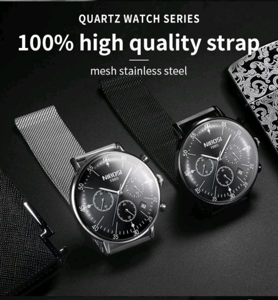 NIBOSI Estilo Unisex Relógios De Quartzo,Vidro de Safira Resistente.