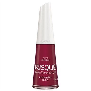 Esmalte Risque 7 Vermelhos Possessão Rosa