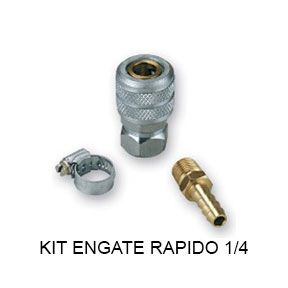 Kit de Engate Rápido, Espigão e Abraçadeira para Compressore