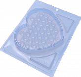 Forma de Silicone 3 Partes Pop It Coração.