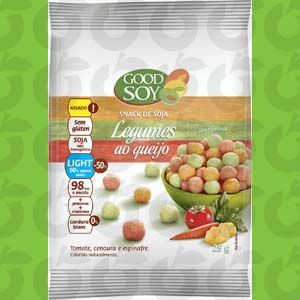 Snacks de Soja Sabor Legumes ao Queijo 25 Gramas Good Soy