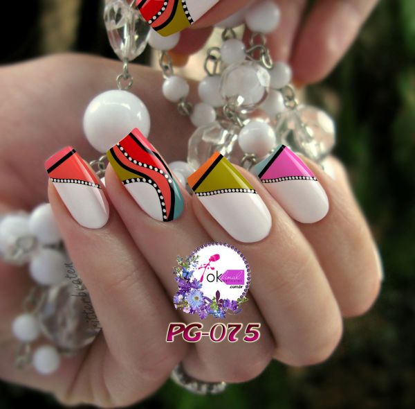 Películas e Adesivos para Unhas Mod. Geometrica Cód. Pg-075