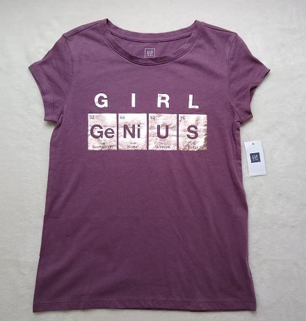 FK811- Gap Camiseta Girl Genius M (8-10anos)