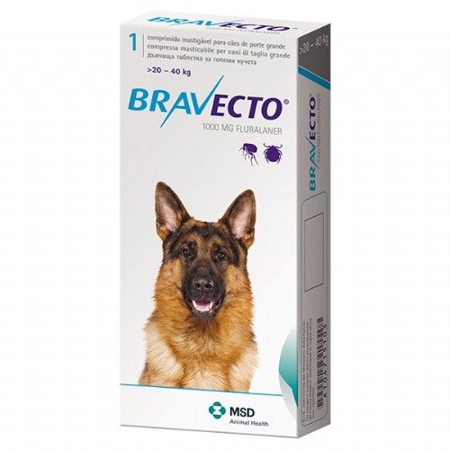 Bravecto 1000mg Cães 20 Até 40kg