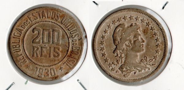 V102-1 - 200 Réis 1930 - Tiragem 1.697.000