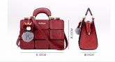 Bolsa Feminina Vermelha Luxo De Couro