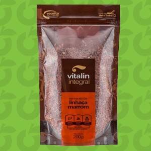 Semente de Linhaça Marrom Integral 200 Gramas Vitalin