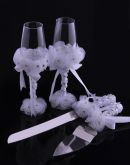 Kit Taças e Facas Casamento