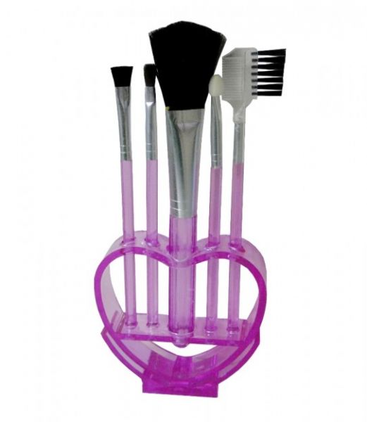 Kits de Pincéis para Maquiagem com 5 Peças e Suporte
