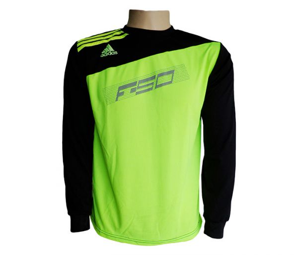 Camisa Adidas Dri Fit Manga Longa Verde e Preto
