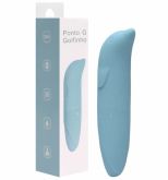VIBRADOR PONTO G AVELUDADO COM FORMATO GOLFINHO COR AZUL CLARO SEXY IMPORT
