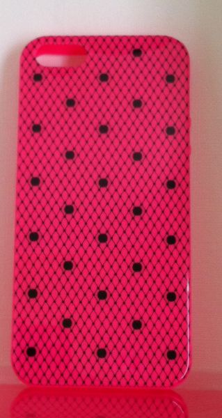 Capa Rosa pontos na renda para Iphone 5/5S VS