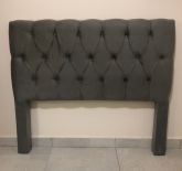 Cabeceira Casal Hera 140 Veludo Suede Marrom SR Cabec