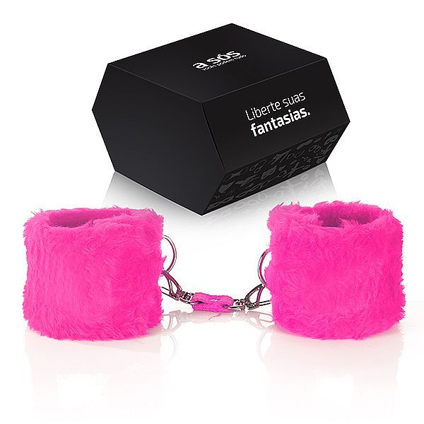 Algema em Pelúcia com Fechamento em Velcro - Rosa