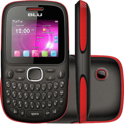Celular Blu Samba TV Desbloqueado Wi-Fi Preto/Vermelho