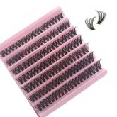 140 Extensão de Cílios Cílios Postiços Em Tufinhos 50D 9-16 MM