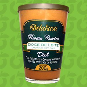 Doce de Leite Diet com Coco 200 Gramas Delakasa