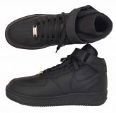 BOTA NIKE AIR FORCE COURO PRETO - BNK-9637