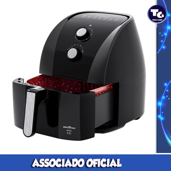 Fritadeira Air Fryer Britânia 5,5L 1500W BFR50 Redstone 220V
