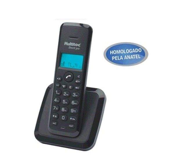TELEFONE RAMAL S/ FIO (PRETO)(C/ID)(DECT)(MULTITOC)(MUTS0310