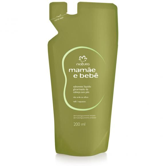 Refil Sabonete Líquido Glicerinado da Cabeça aos Pés Mamãe e Bebê - 200ml