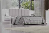 Cabeceira Casal Iris 140 Branco com Detalhe Ripado D Doro