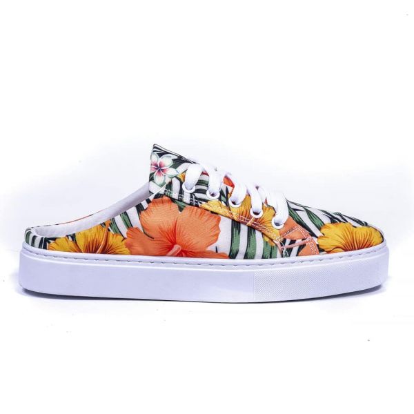 Tenis Slip babuche estampa florida primavera / verão