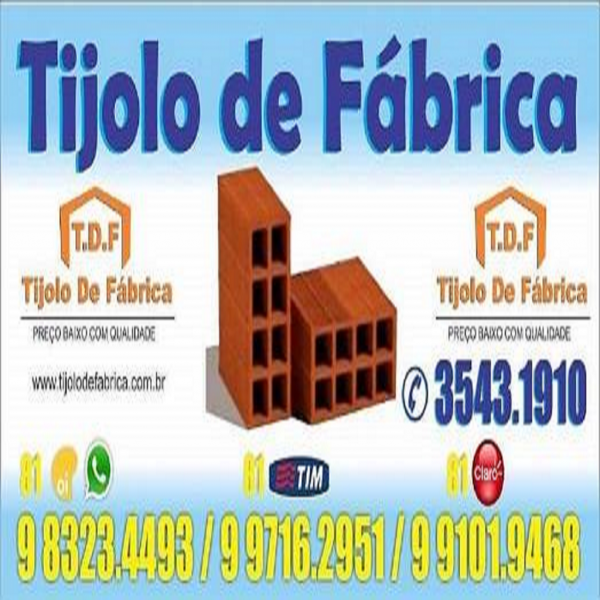 Tijolo 8 Furos Direto da Fábrica – Paudalho-PE