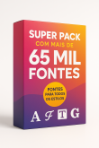 Mega Pacote C/ +65.000 Fontes Para Criar Artes Profissionais - VERSÃO: ARC60