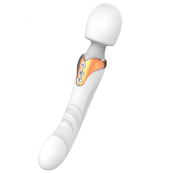 Vibrador x poderoso 2 motores 20 modos Vermelho, Branco