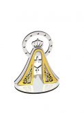 CÓD-RE49 NOSSA SENHORA NA BASE MDF BRANCO COM DOURADO ESPELHADO 8X5X10