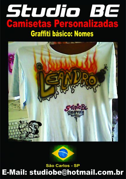 Camisetas em Aerografia e Graffiti