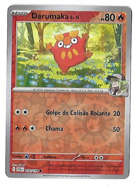 Pokemon Darumaka do N Reverse Foil Escarlate e Violeta Amigos de Jornada