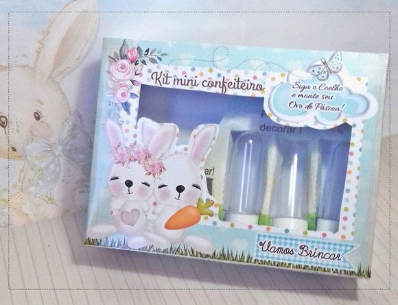 Arquivo silhouette kit mini confeiteiro coelho