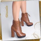1-Ankle Boot com meia pata feminina roqueira- bota cano curto salto TORRICELLA inverno luxo