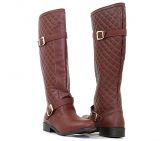 Bota Feminina Montaria Cano Alto Marrom