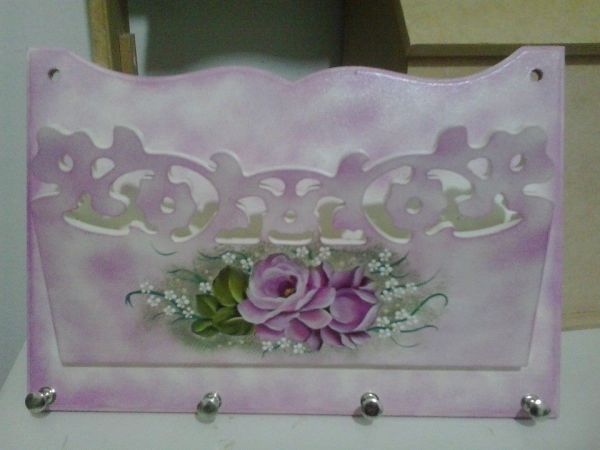 Porta carta e chaves floral 1