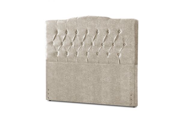 Cabeceira Casal Qebec 140 Veludo Suede Bege SR Cabec