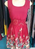 Vestido floral Vermelho Festa