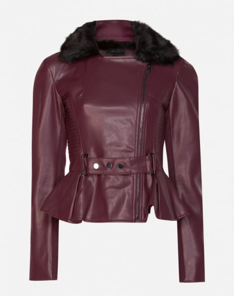 JAQUETA LEATHER ACINTURADA AMARO