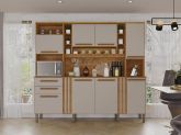 15390.Kit Cozinha Acacia 8P2G Cinamomo.Off White Salleto