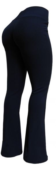 Calça flare ou reta azul marinho (GG-46) tecido gorgurinho azul escuro