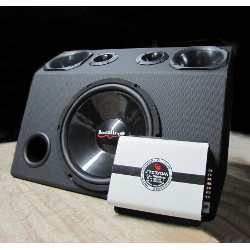 Caixa Som Trio Subwoofer De 12 160wrms+ Modulo Stetsom Cl950