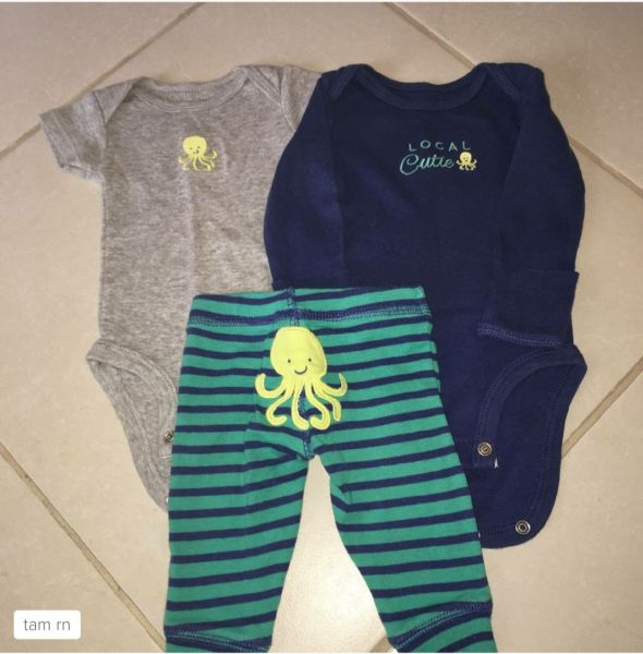 Kit 3 peças Carter's importado